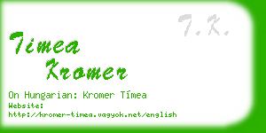 timea kromer business card