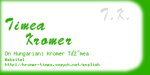 timea kromer business card